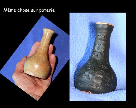 DECORATION EN p�te Fimo POUR POTERIE